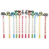 12 Pcs Wooden Musical Note Cartoon Pencils Stationery Gifts for Children