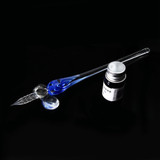 Vintage Glass Dip Ink Pen Fountain Pen Signature Pen With Ink & Gift Box Offices School Stationery
