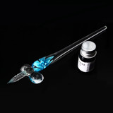 Vintage Glass Dip Ink Pen Fountain Pen Signature Pen With Ink & Gift Box Offices School Stationery