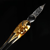 Vintage Glass Dip Ink Pen Fountain Pen Signature Pen With Ink & Gift Box Offices School Stationery
