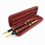 Creative 0.5mm Fine Nib Maple Fountain Pen Signing Pen With Wooden Pen Box For Writing Stationery