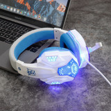 3.5mm USB Gaming Headset Bass Headphone Cool LED Light Over Ear Stereo Headphone