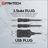 FANTECH HG20 RGB Light PS4 Gaming Headphone Volume Control Earphone for PC Computer Xbox with Noise Canceling Mic (Black)