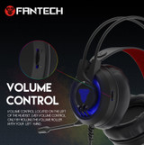 FANTECH HG20 RGB Light PS4 Gaming Headphone Volume Control Earphone for PC Computer Xbox with Noise Canceling Mic (Black)