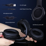 ONIKUMA X4 3.5mm USB Wired Headphone 360º Surounding Gaming Head-mounted Earphone RGB Luminous Computer Game Headset with Mic (Black)
