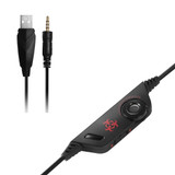 Hunterspider V1 Gaming Headset Stereo Bass Game Headphone with Mic Noise Canceling LED Light for PC for PS4 Laptop