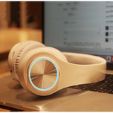 Luminous LED bluetooth 5.0 Headset Foldable Long Capacity Noise Reduction Call Headphone Support FM TF Card