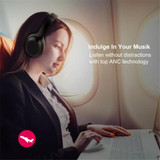 Geshang M98 bluetooth Headphone Active Noise Cancelling Headphones Wireless Headphones HIFI Stereo Foldable Headset With Mic (Black)