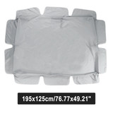 2/3 Seater Size Grey UV-Proof Outdoor Garden Patio Swing Sunshade Cover Waterproof Canopy Seat Top Cover