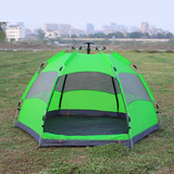3-5 Person Fully Automatic Tent Waterproof Quick Open Tent Outdoor Family Camping Hiking Fishing Tent Sunshade-Orange/Green/Blue