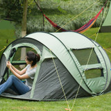 Outdoor 3-4 Persons Camping Tent Automatic Opening Waterproof Windproof Beach Sunshade Canopy