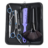 11Pcs Cloth Color Random Brush Flat Shear Teeth Scissors Family Haircut Scissors Set