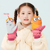 Penguin Winter Thicken Snow Waterproof Windproof Warm Gloves (Blue)
