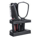 Healthcom Set of 5 Hair Combs Set Professional Salon Hair Cutting Brushes Sets Salon Hairdressing Styling Tool Mirror And Holder Stand Set Dressing Comb Kits for Women and Men