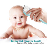 Baby Hair Clipper Set Rechargeable IPX-7 Waterproof Child Hair Trimmer Home Use DIY Hair-Cutting Set (#01)