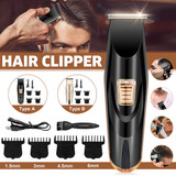 Kemei USB Carved Carbon Steel Blade With Hair Salon Push White USB Rechargeable Carved Hair Clipper