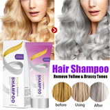 Blond Purple Toning Hair Shampoo Remove Yellow Purple Toner To Silver ash Blonde Bleached Gray Hair Dye Remove Yellow 100ml
