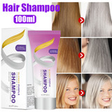 Blond Purple Toning Hair Shampoo Remove Yellow Purple Toner To Silver ash Blonde Bleached Gray Hair Dye Remove Yellow 100ml