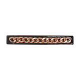 Trendy Geometric Black Resin Chain Hair Clip Metal Hollow Round Spiral Hair Clip