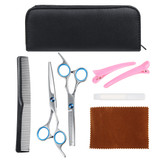 6Pcs Pet Dog Cat Grooming Scissors Set Straight Curved Thinning Shears Kit