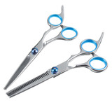 6Pcs Pet Dog Cat Grooming Scissors Set Straight Curved Thinning Shears Kit