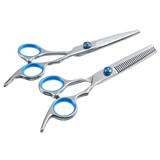 6Pcs Pet Dog Cat Grooming Scissors Set Straight Curved Thinning Shears Kit