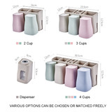 Auto Automatic Toothpaste Dispenser 8 Toothbrush Holder Cup