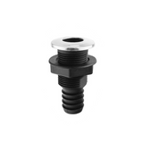 BSET MATEL Nylon Plastic Thru Hull Fitting With Stainless Steel Rim Bilge Pump Aerator Hose Boat Marine Yacht Sail RV Accessories