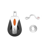BSET MATEL 1500Lbs Load Sheave Block Universal Head Single Pulley Swivel Sailboat Plain Bearing Rope Runner Boat Pilates Accessories