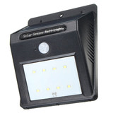 Outdoor 8 LED Solar Power PIR Motion Sensor Wall Light Waterproof Garden Lamp