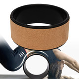 KALOAD 13in Yoga Wheel Natural Roller Cork Backbend Stretch 240KG Weight Bearing Fitness Yoga Rings