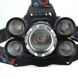 XANES® 7310-A 2500LM T6+4xXPE Headlamp 4 Modes 90° Adjustable Waterproof Work Light