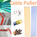 10pcs L58cm D4mm Electrician Puller Wire Fiberglass Cable Wire Duct Rod Threader Pull Kit