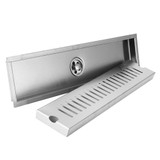 40CMx10CM Brushed 304 Stainless Steel Shower Drain Grate Bathroom Floor Drain