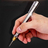 60W Electric Engraving Pen 32000RPM DIY Nail Engraver Pen Grinding Polishing Tools For Wood Stone Peach-pit Egg Crafts Glass Ceramics  (Stainless Steel)