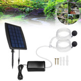 2pcs Air Stone Aerator Pond Water Oxygenator Solar Powered Oxygen Pump With Fixings