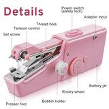 Portable Mini Handheld Cordless Sewing Machine Stitching Home Clothes + Tools Kit