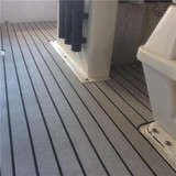 240x5.8x0.5cm EVA Flooring Faux Imitation Teak Gray&Black Decking Boat Flooring Sheet Pad