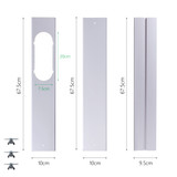 3Pcs 67.5-190cm Length Air Conditioner Wind Sheild Window Slide Kit Plate For Portable Air Conditioner (2#)