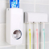 1 set Tooth Brush Holder  Automatic Toothpaste Dispenser + 5 Toothbrush Holder Wall Mount Stand Bathroom Tools Suporte do