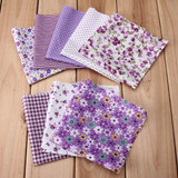 8Pcs/Set Cotton Fabric Assorted Pre Cut Squares Quilt Pillow Handcraft  Home Decor