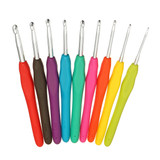 45Pcs Aluminum Crochet Hook Set Knitting Needle Yarn Organiser Case Craft Tools