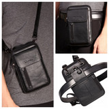 Genuine Leather 5.5-7″ Cell Phone Bag Waist Bag Crossbody Bag For Men