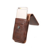 Man Business PU Phone Bag Card Bag Wallet Purse Dual Use Waist Bag