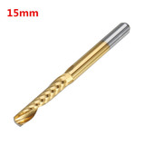 Drillpro 3.175mm Shank 12/15/17/22mm Single Flute End Mill Cutter Titanium Coated Spiral Drill Bit