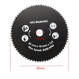 85mm 72 Teeth HSS Circular Saw Blade Rotary Cutting Disc Wheel For Rotary Tool