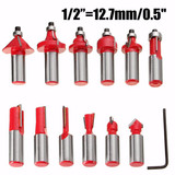 12pcs Woodworking Router Bit Cutter Tungsten Carbide Rotary Tool Set