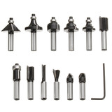 12pcs Woodworking Router Bit Cutter Tungsten Carbide Rotary Tool Set