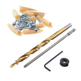 Pocket Hole Locate Punch Jig Kit Hole Puncher with 9mm Step Drilling Bit Woodwork Tool Set