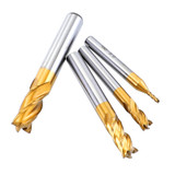 Drillpro 1.5-10mm Titanium Coated HSS 4 Flute End Mill Cutter CNC Drill Bit Milling Cutter